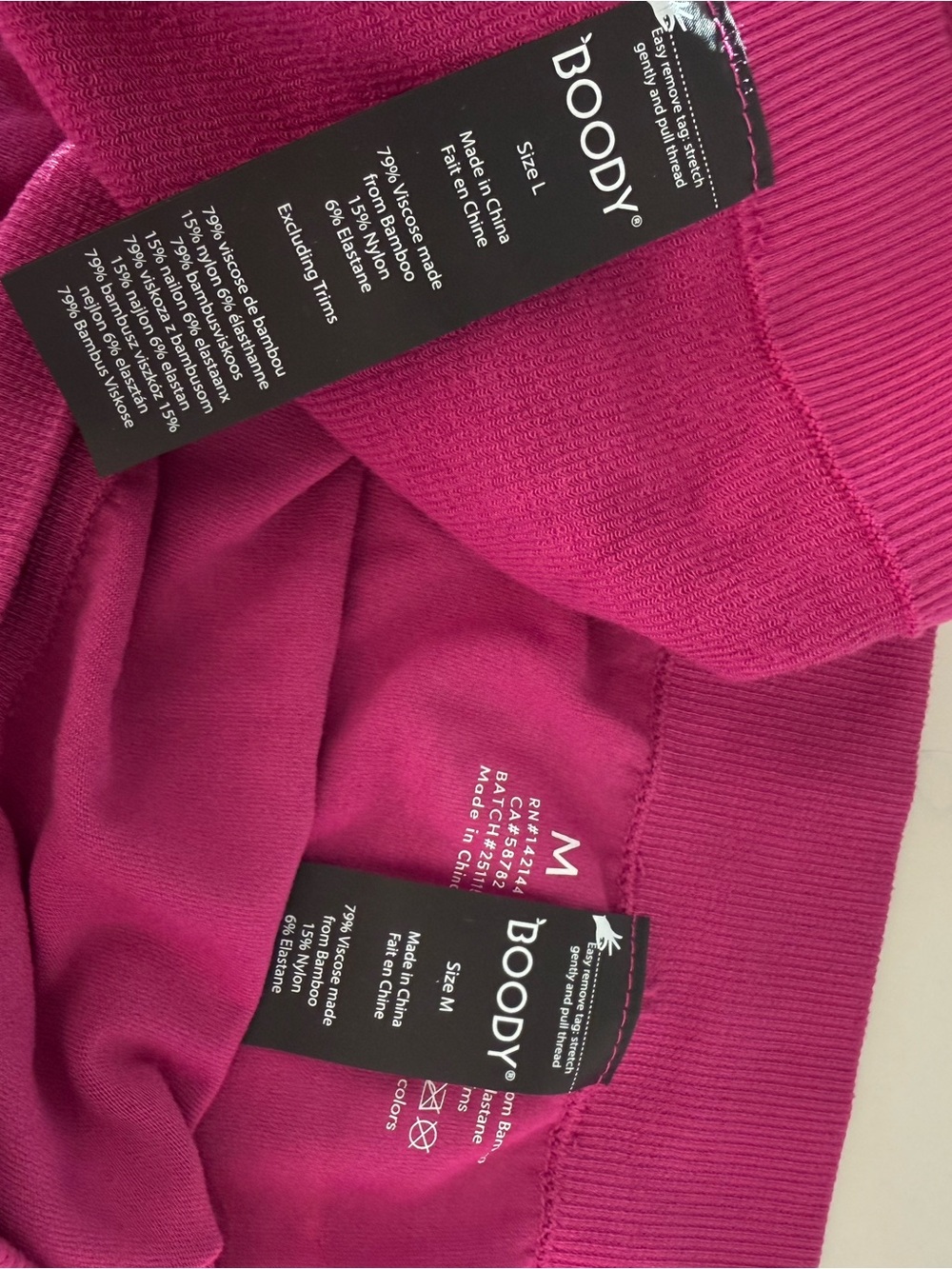 BOODY Seamfree padded crop Bra & Brief Set in Vibrant Magenta - New with/Tags! - Picture 5 of 8